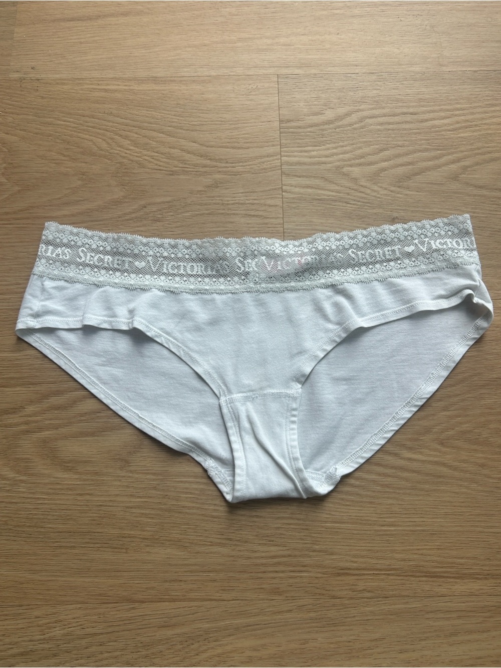 2012 Victoria's Secret Low Rise Hiphugger Cotton Lace Waistband Panty L